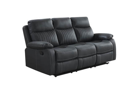 Bly-313-DKGY 3 Seater Manual Recliner - Dark Grey