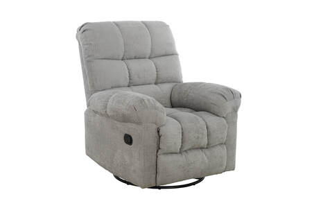 Nle-308-GY Glider Swivel Recliner - Grey